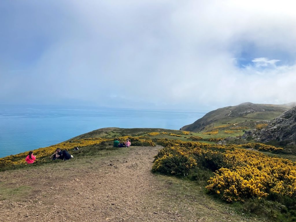 A view over Bray Head towards the Irish Sea, from Wicklow, Ireland