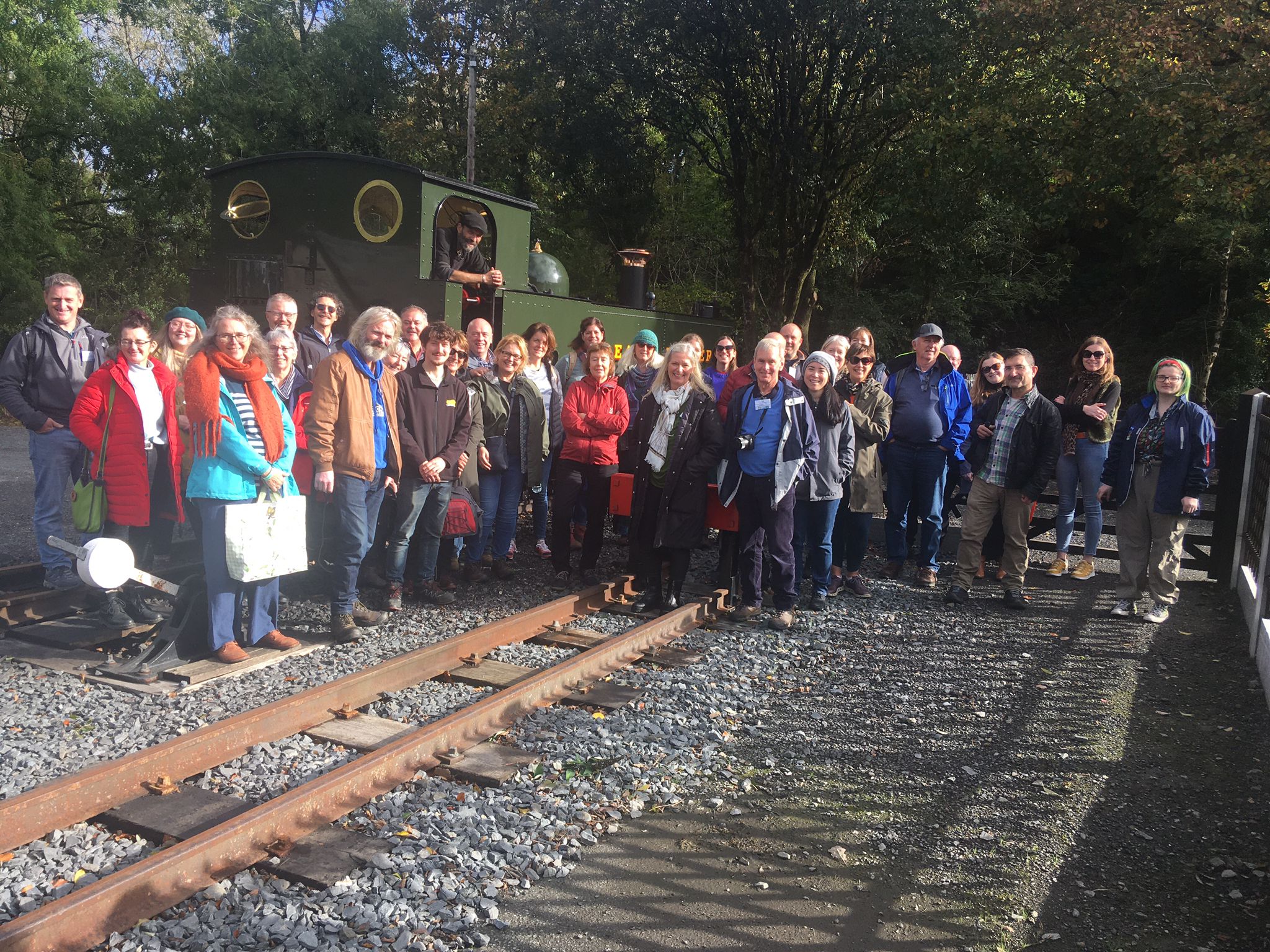 Participants of the October Learning Visit at Rheidol Railway, Cambrian Mountains, Wales