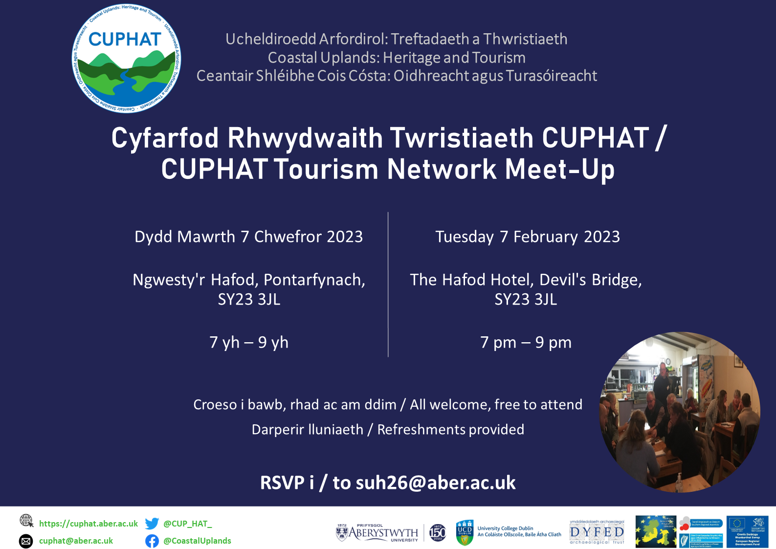 Information on February Tourism Network Meet-Up in Wales