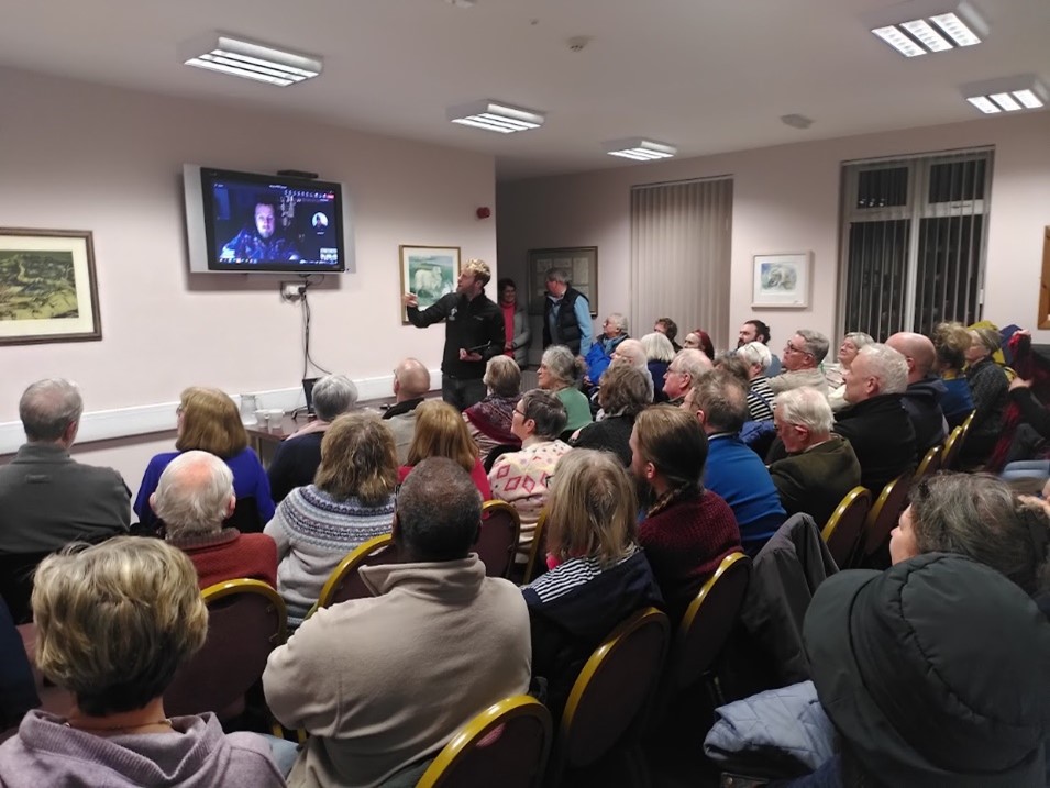 Audience at Foel Drygarn workshop in Wales