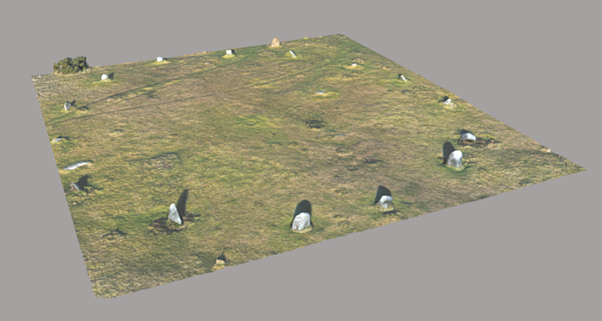 reconstruction of Gors Fawr stone circle, Wales